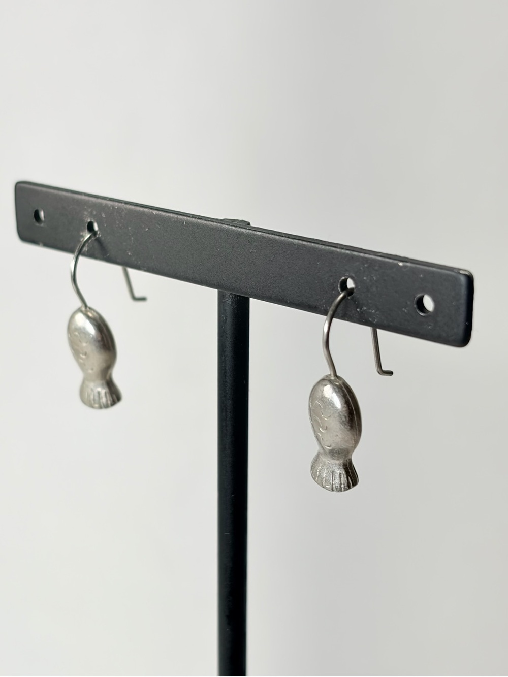 Sterling Silver ? Minimal Fish Shaped Drop Earrings